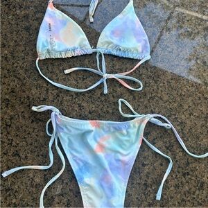 Many bikinis to chose from- this one Colorful Tie-Dye Bikini Set.
